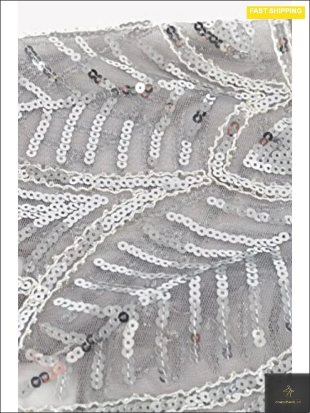 Sequin Beaded Shawl Wrap Sheer 1920s Evening Cape Wedding Party Cover Up